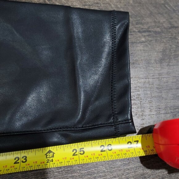 Free People Pull On Flux Leather Black Pants Size 29 Biker Skinny - Picture 8 of 13